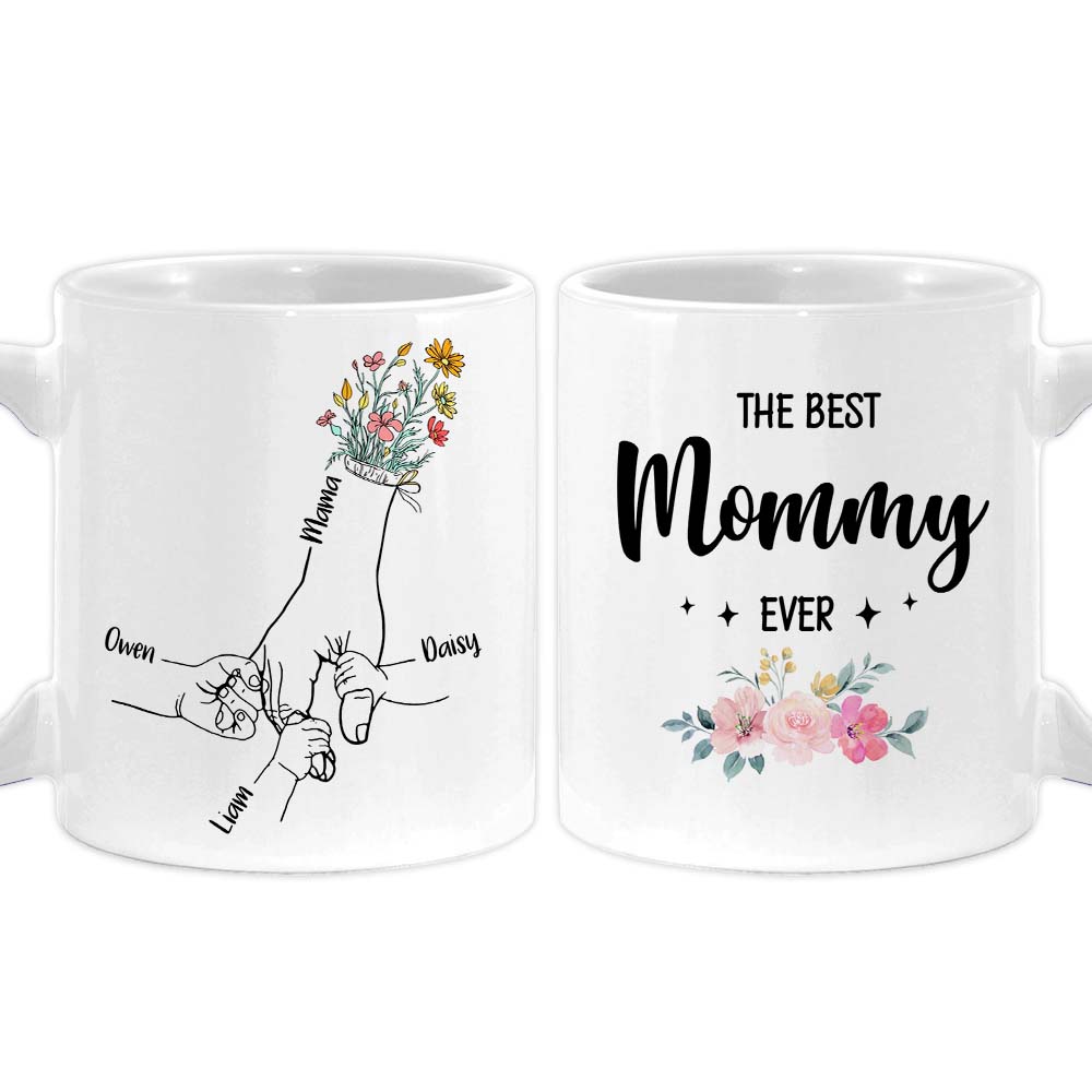 Personalized Floral Mother's Day Fist Bump Mug 25183 Primary Mockup