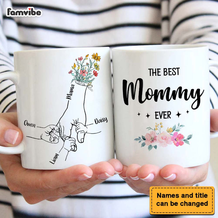 Personalized Floral Mother's Day Fist Bump Mug 25183 1