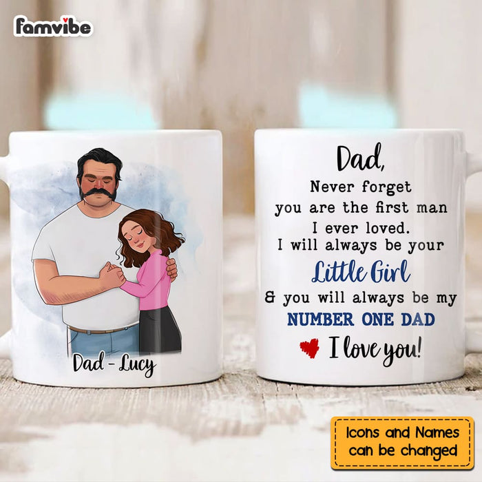 Glad You're Our Dad Personalized Coffee Mug 11oz Blue