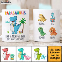 Personalized Gift For Papasaurus More Awesome Mug 25188 thumb 1