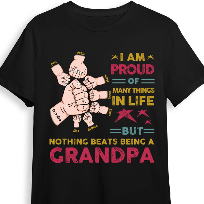 Personalized Gift For Grandpa Hand Fist Bum Proud To Be A Grandpa Shirt - Hoodie - Sweatshirt 25190 1