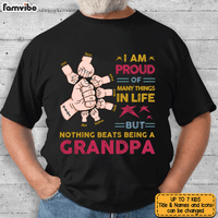 Personalized Gift For Grandpa Hand Fist Bum Proud To Be A Grandpa Shirt - Hoodie - Sweatshirt 25190 thumb 1