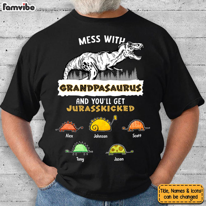 Personalized Funny Grandpa Grandpasaurus Get Jurasskicked Shirt - Hoodie - Sweatshirt 25192 1
