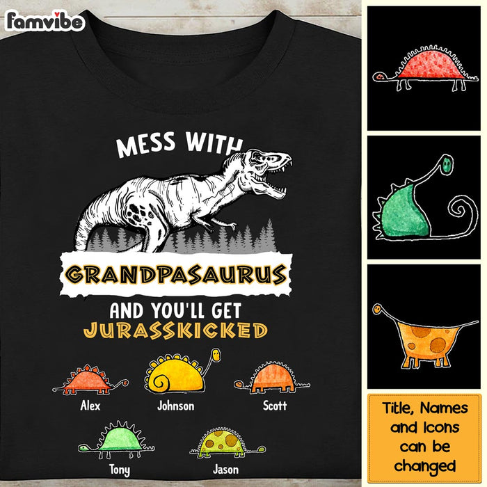 Personalized Funny Grandpa Grandpasaurus Get Jurasskicked Shirt - Hoodie - Sweatshirt 25192 1