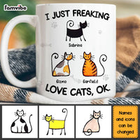 Personalized I Just Freaking Love Cats Mug 25194 thumb 1