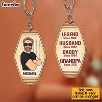 Personalized Gift For Dad Grandpa Wood Keychain 25195 thumb 1