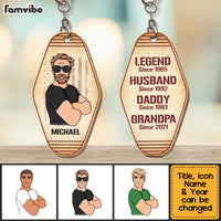 Personalized Gift For Dad Grandpa Wood Keychain 25195 thumb 1