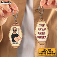 Personalized Gift For Dad Grandpa Wood Keychain 25195 thumb 1