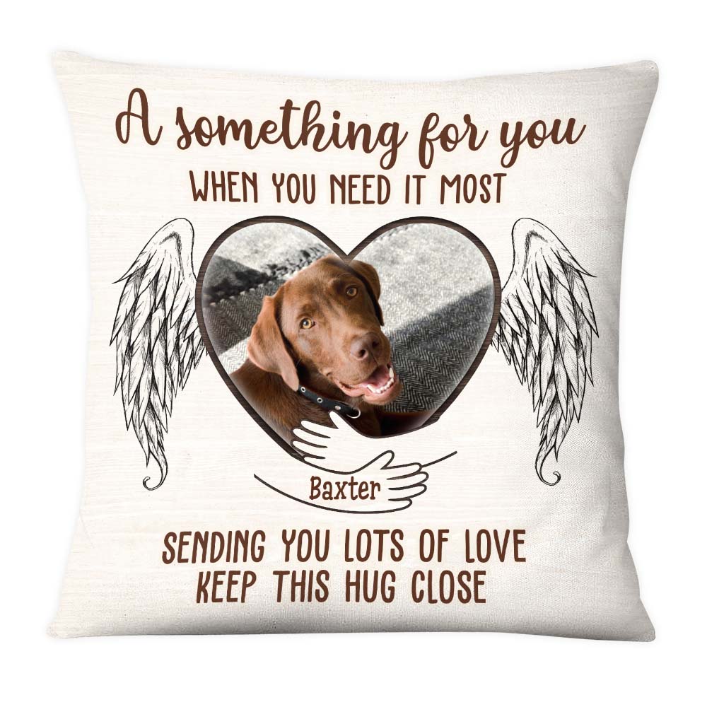 Personalized Pet Memory Pet Loss Gift Sending You Lots Of Love Custom Photo Pillow 25196 Primary Mockup