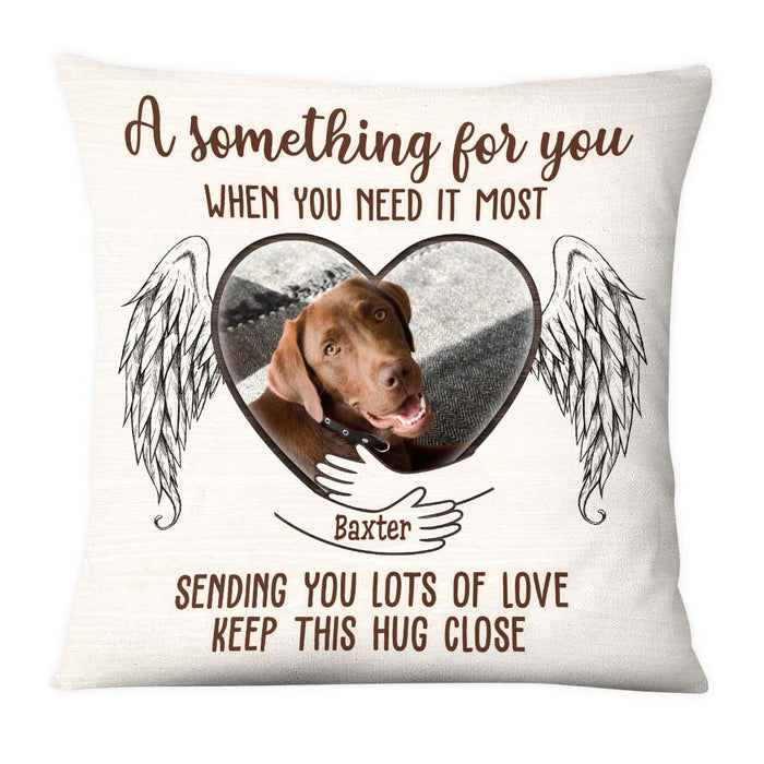 Personalized Pet Memory Pet Loss Gift Sending You Lots Of Love Custom Photo Pillow 25196 1