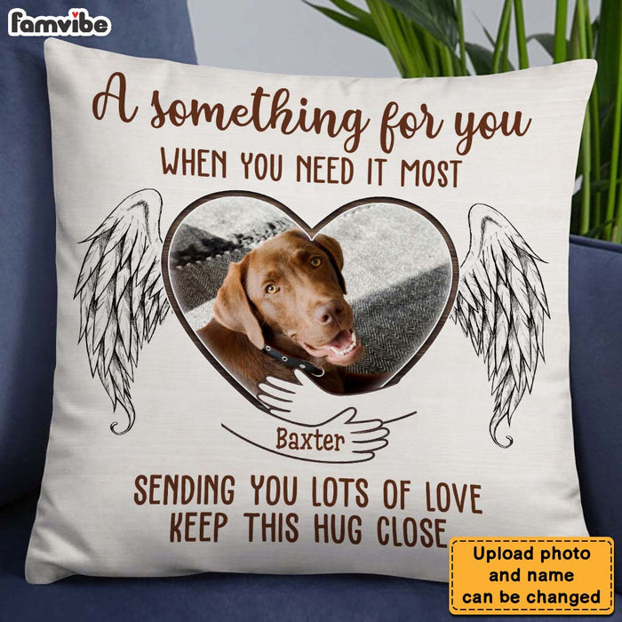Personalized Pet Memory Pet Loss Gift Sending You Lots Of Love Custom Photo Pillow 25196 1