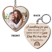 Personalized Memory Gift Loss Gift Sending You Lots Of Love Custom Photo Wood Keychain 25198 thumb 1