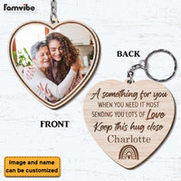 Personalized Memory Gift Loss Gift Sending You Lots Of Love Custom Photo Wood Keychain 25198 thumb 1