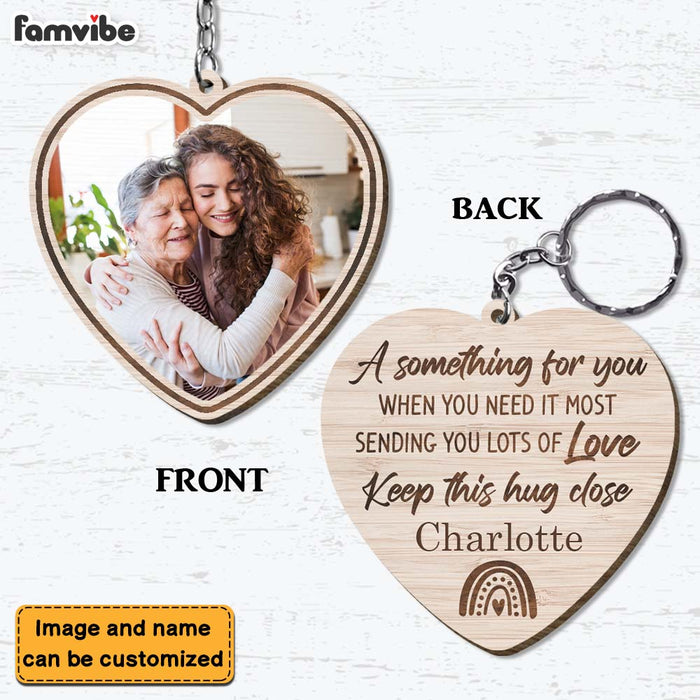 Personalized Memory Gift Loss Gift Sending You Lots Of Love Custom Photo Wood Keychain 25198 1