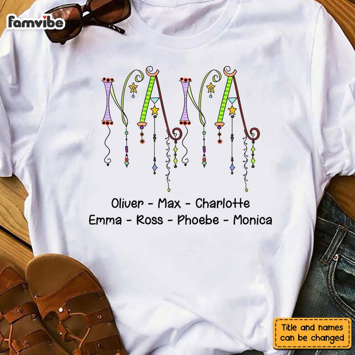 Personalized Gift For Grandma Dangle Letters Shirt - Hoodie - Sweatshirt 25199 1
