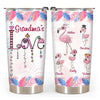 Personalized Grandma Love Flamingo Steel Tumbler 25200 1