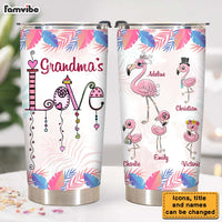 Personalized Grandma Love Flamingo Steel Tumbler 25200 thumb 1