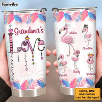 Personalized Grandma Love Flamingo Steel Tumbler 25200 thumb 1