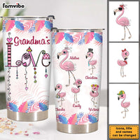 Personalized Grandma Love Flamingo Steel Tumbler 25200 thumb 1