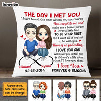 Personalized Couple The Day I Met You Pillow JL301 32O47 thumb 1