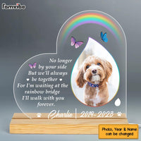 Personalized Dog Memorial I'll Walk With You Forever Photo Plaque LED Lamp Night Light 25210 thumb 1