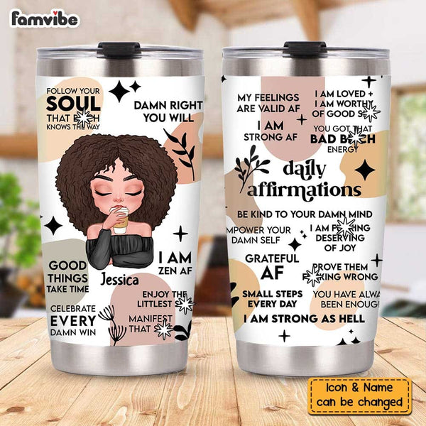 Mom Daily Affirmation tumbler, Mom Tumbler, Affirmation Tumbler Mom Water  Bottle