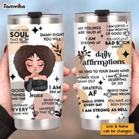 Personalized Gift For Daughter Boho Daily Reminders Affirmations Motivation Inspirational Steel Tumbler 25211 thumb 1