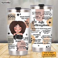 Personalized Gift For Daughter Boho Daily Reminders Affirmations Motivation Inspirational Steel Tumbler 25211 thumb 1