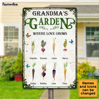 Personalized Grandma's Garden Metal Sign 25217 thumb 1