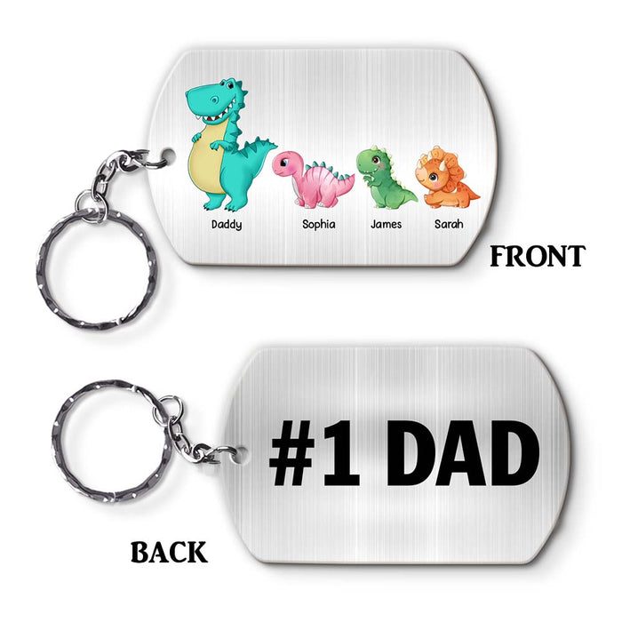 Personalized Daddysaurus Aluminum Keychain 25218 1