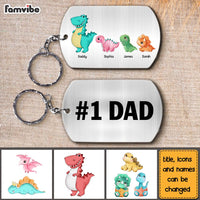 Personalized Daddysaurus Aluminum Keychain 25218 thumb 1