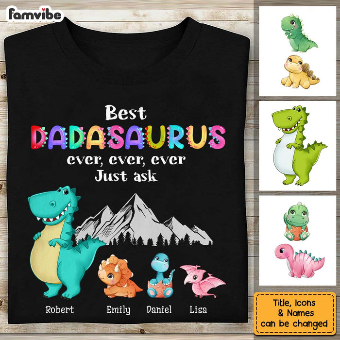 Personalized Gift Dadasaurus Colorful Shirt - Hoodie - Sweatshirt 25219 1