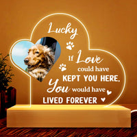 Personalized Memorial Gift If Love Could Have Kept You Here Custom Photo Plaque LED Lamp Night Light 25225 thumb 1