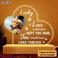 Personalized Memorial Gift If Love Could Have Kept You Here Custom Photo Plaque LED Lamp Night Light 25225 thumb 1