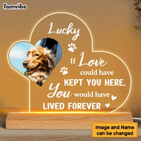 Personalized Memorial Gift If Love Could Have Kept You Here Custom Photo Plaque LED Lamp Night Light 25225 thumb 1