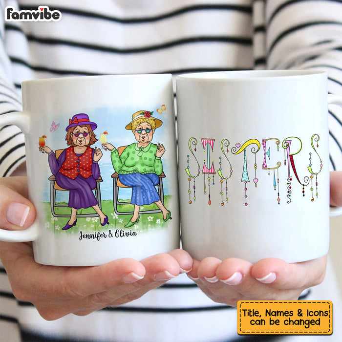 Personalized Gift For Old Friend Sister Dangles Text Mug 25226 1
