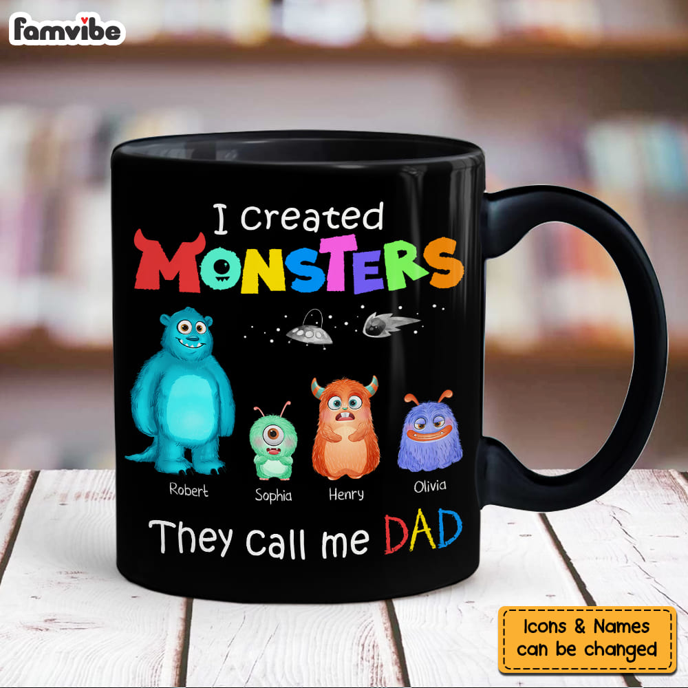 Personalized Dad I Created Monsters Mug 25054 Primary Mockup
