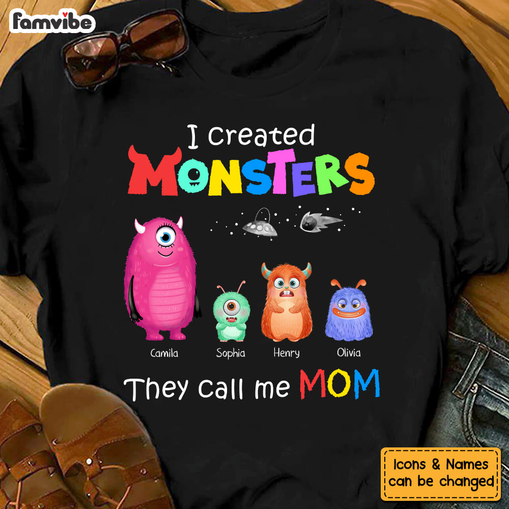 Personalized Mom I Created Monsters Shirt Hoodie Sweatshirt 25233 Primary Mockup