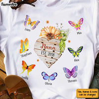 Personalized Nana Flower Butterflies Shirt - Hoodie - Sweatshirt 25236 thumb 1
