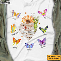 Personalized Nana Flower Butterflies Shirt - Hoodie - Sweatshirt 25236 thumb 1