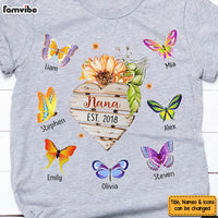 Personalized Nana Flower Butterflies Shirt - Hoodie - Sweatshirt 25236 thumb 1