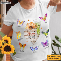 Personalized Nana Flower Butterflies Shirt - Hoodie - Sweatshirt 25236 thumb 1
