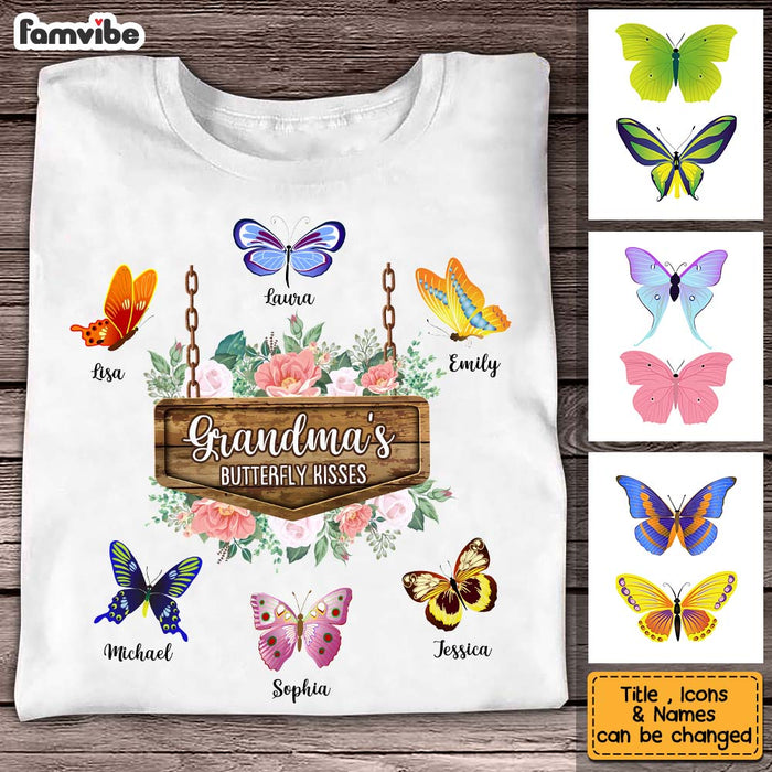 Personalized Grandma's Butterfly Kisses Shirt - Hoodie - Sweatshirt 25242 1