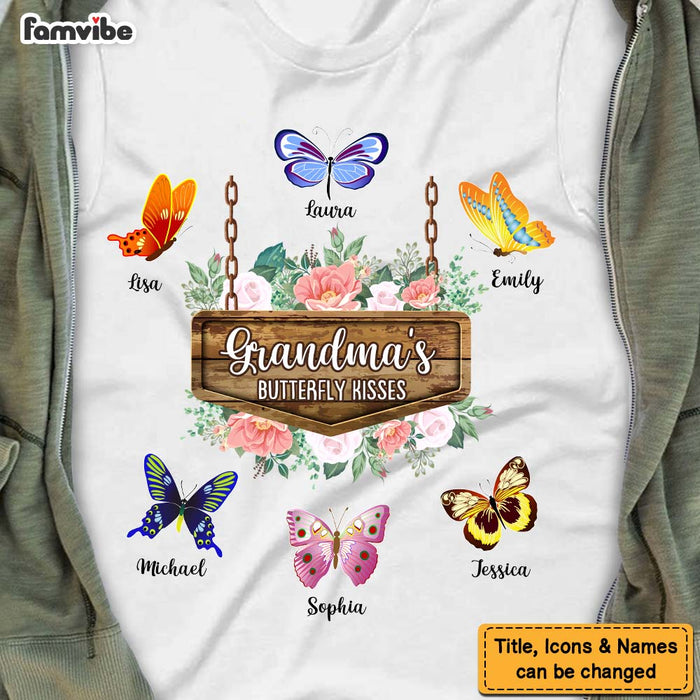 Personalized Grandma's Butterfly Kisses Shirt - Hoodie - Sweatshirt 25242 1