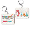 Personalized Daddysaurus Wood Keychain 25245 1