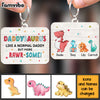 Personalized Daddysaurus Wood Keychain 25245 1