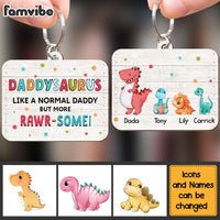 Personalized Daddysaurus Wood Keychain 25245 thumb 1