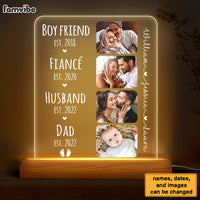 Personalized Boy Friend Fiancé Husband Daddy Custom Photo Plaque LED Lamp Night Light 25246 thumb 1