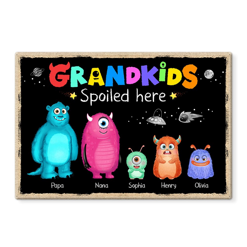 Personalized Grandparents Monsters House Doormat 25262 Primary Mockup