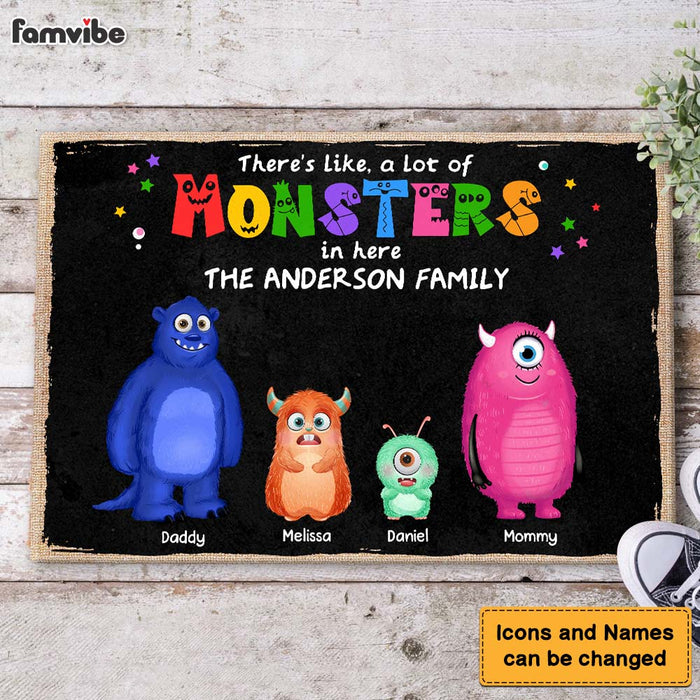 Personalized Family Monsters Doormat 25264 1